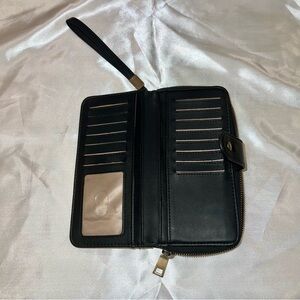 Preloved Black Zip-Around Wallet with Wrist Strap (Offers Welcome!)